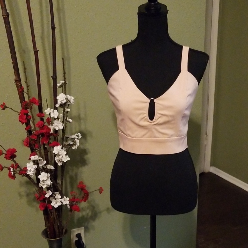 ❤Millenial/salmon pink crop top